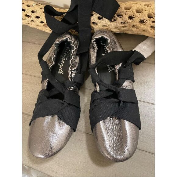 New Free People Cece Wrap Ballet Flats Size 7.5 - Picture 4 of 7